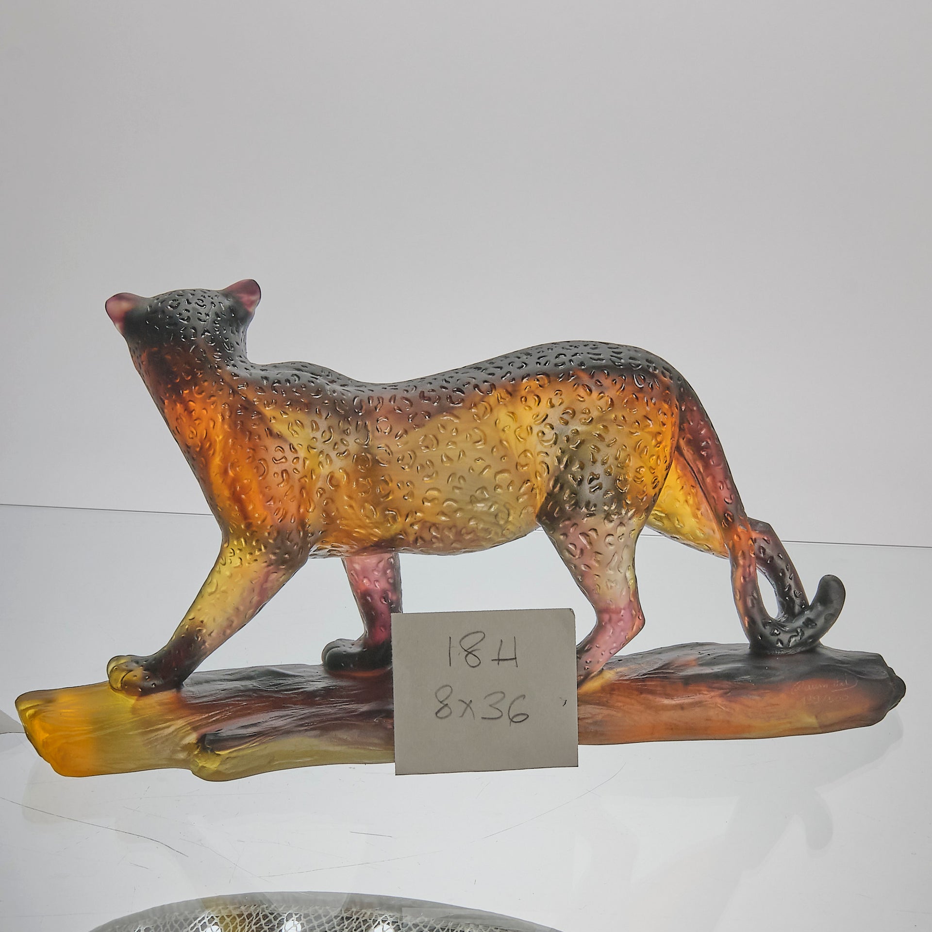 Daum pate de verre leopard