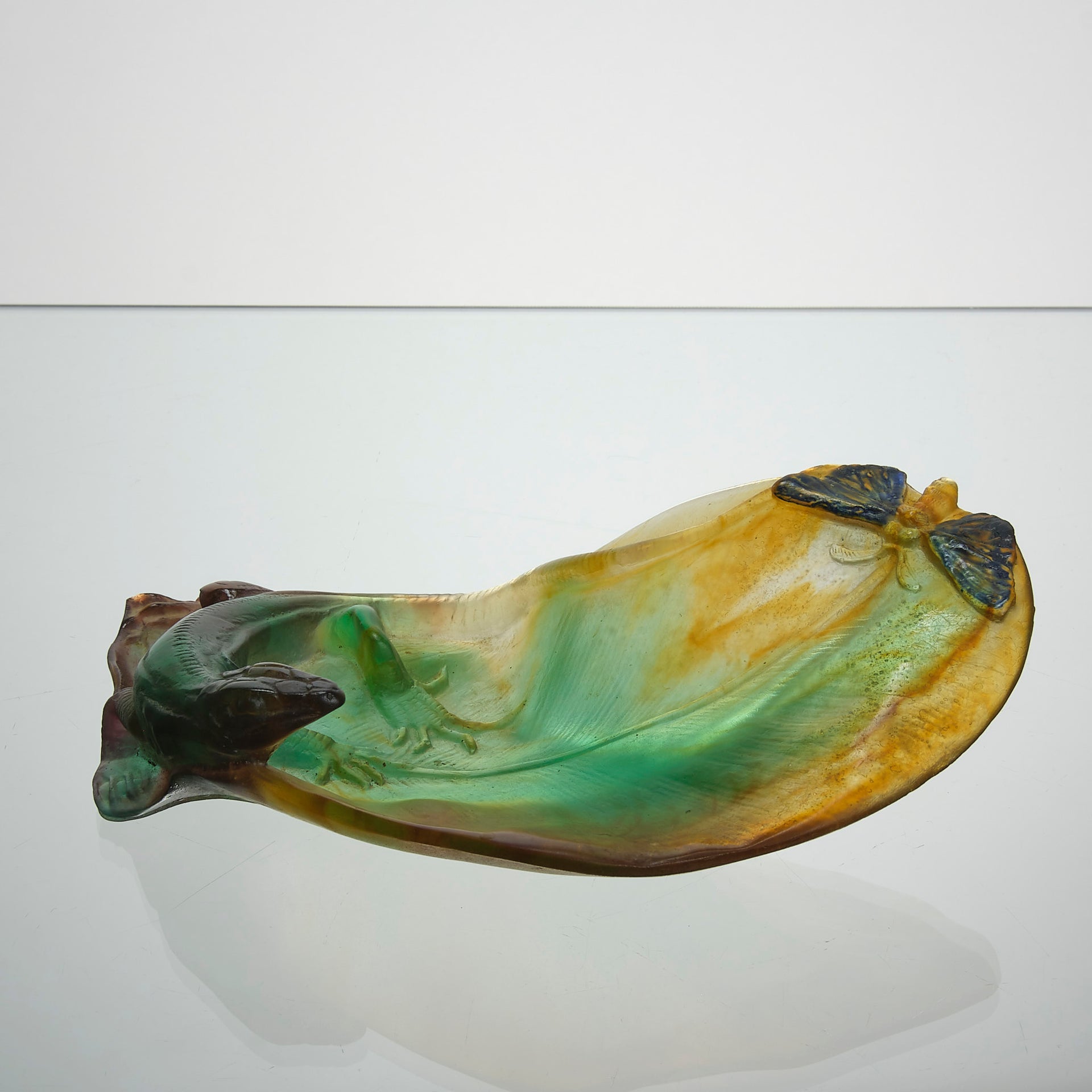 Daum Tray - Daum Pate De Verre Glass - Hickmet Fine Arts 