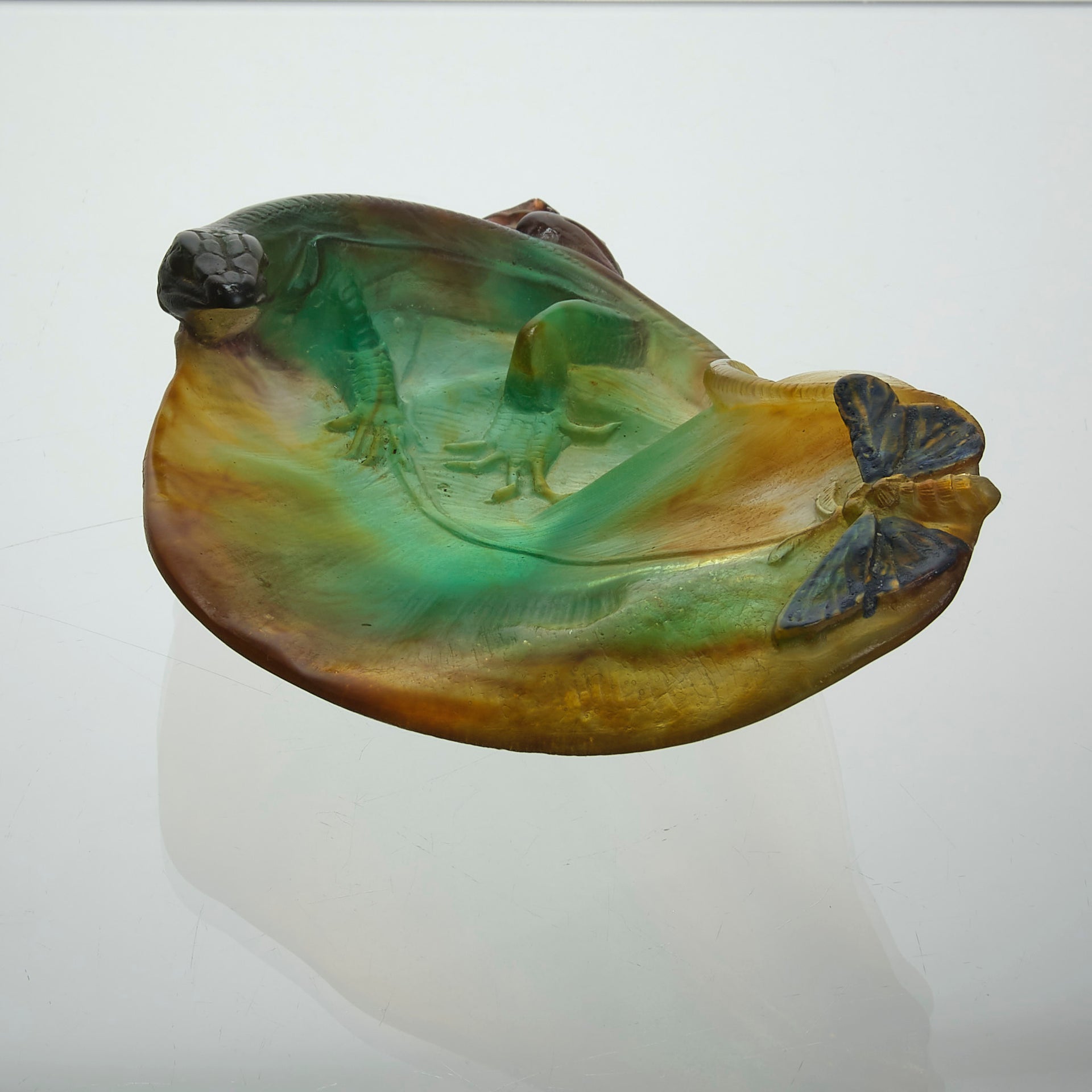 Daum Tray - Daum Pate De Verre Glass - Hickmet Fine Arts 