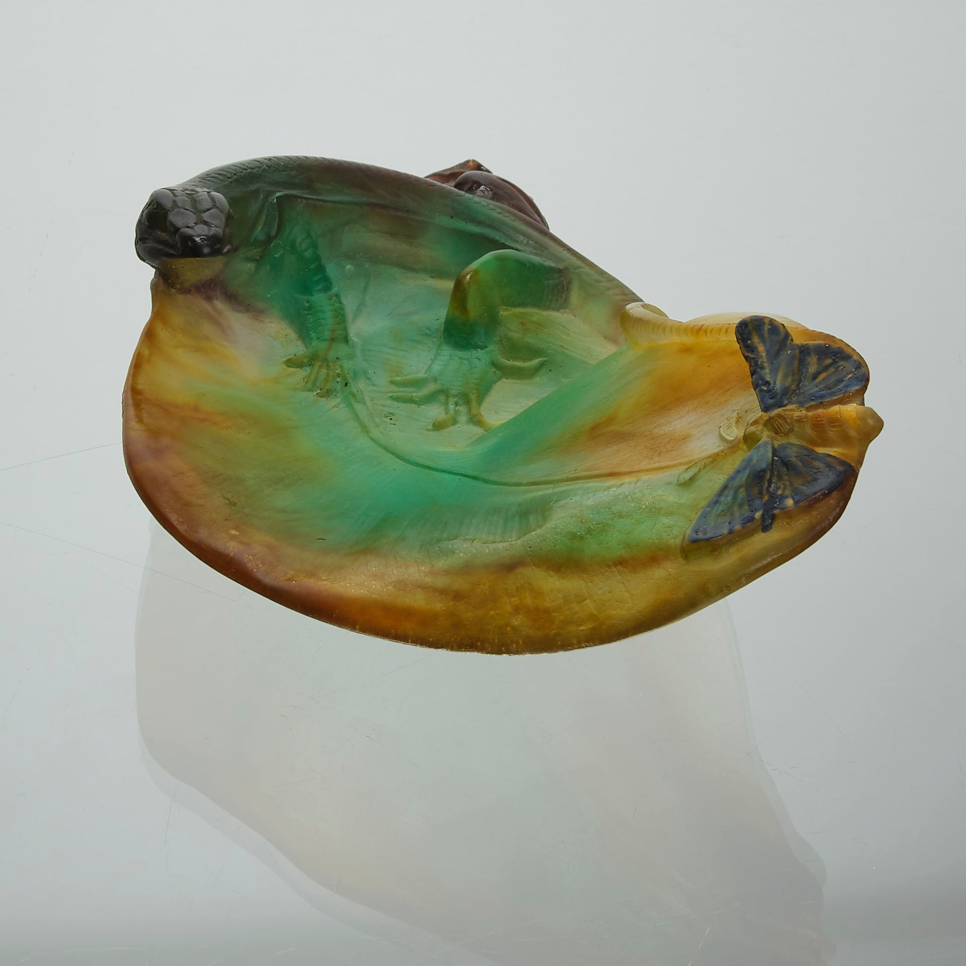 Daum Tray - Daum Pate De Verre Glass - Hickmet Fine Arts 