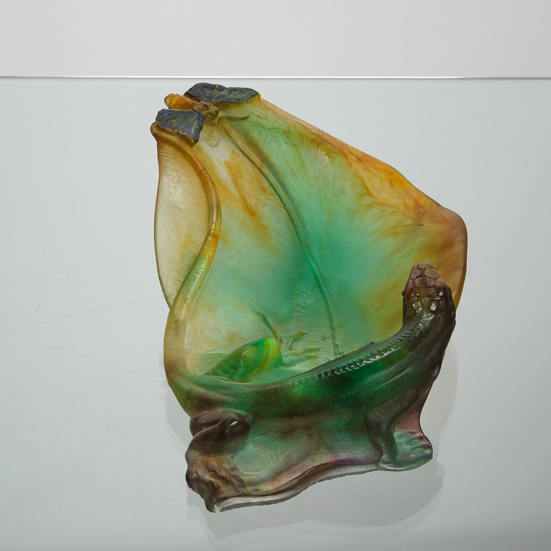 Daum Tray - Daum Pate De Verre Glass - Hickmet Fine Arts 