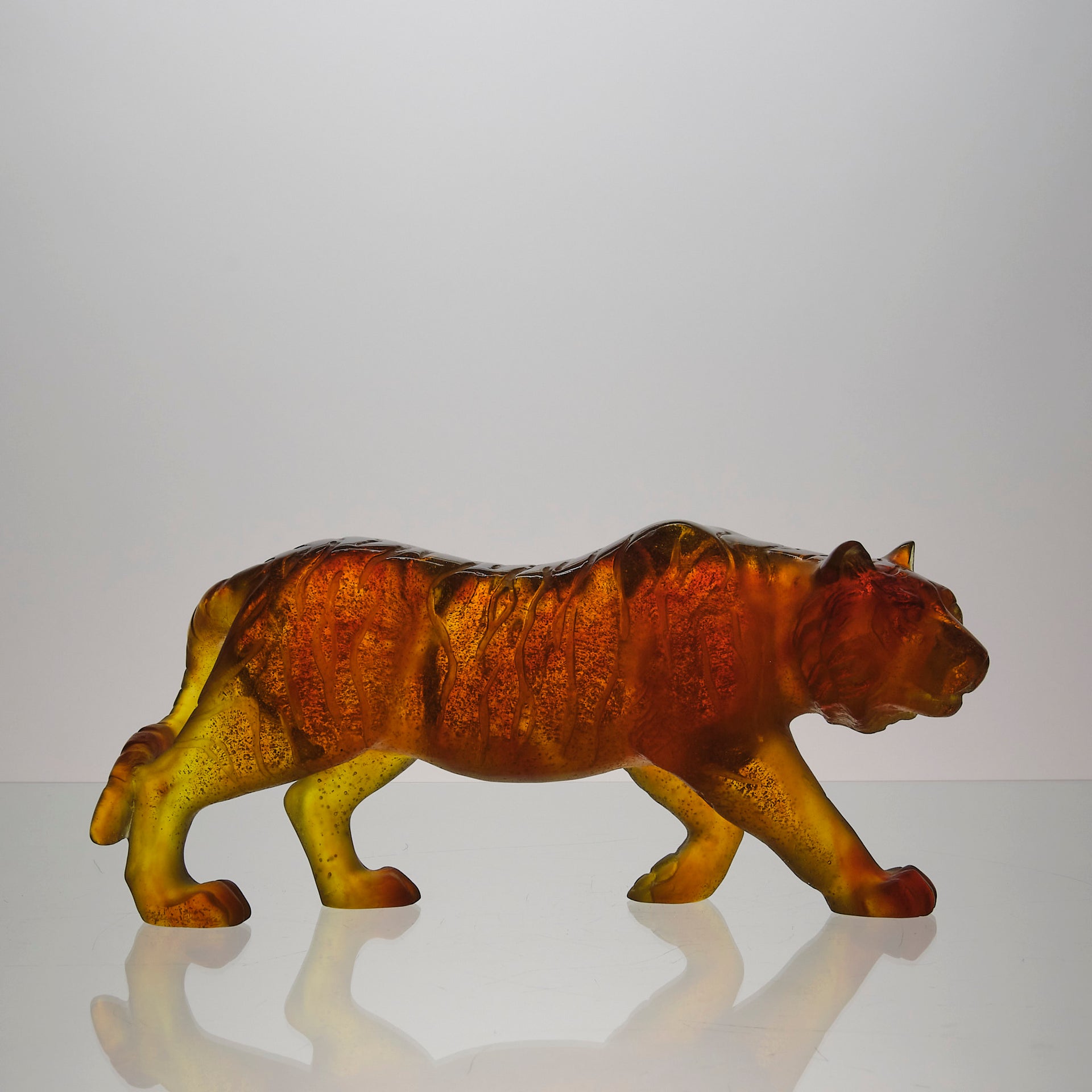Daum Tiger - Daum Pate De Verre Glass - Hickmet Fine Arts 