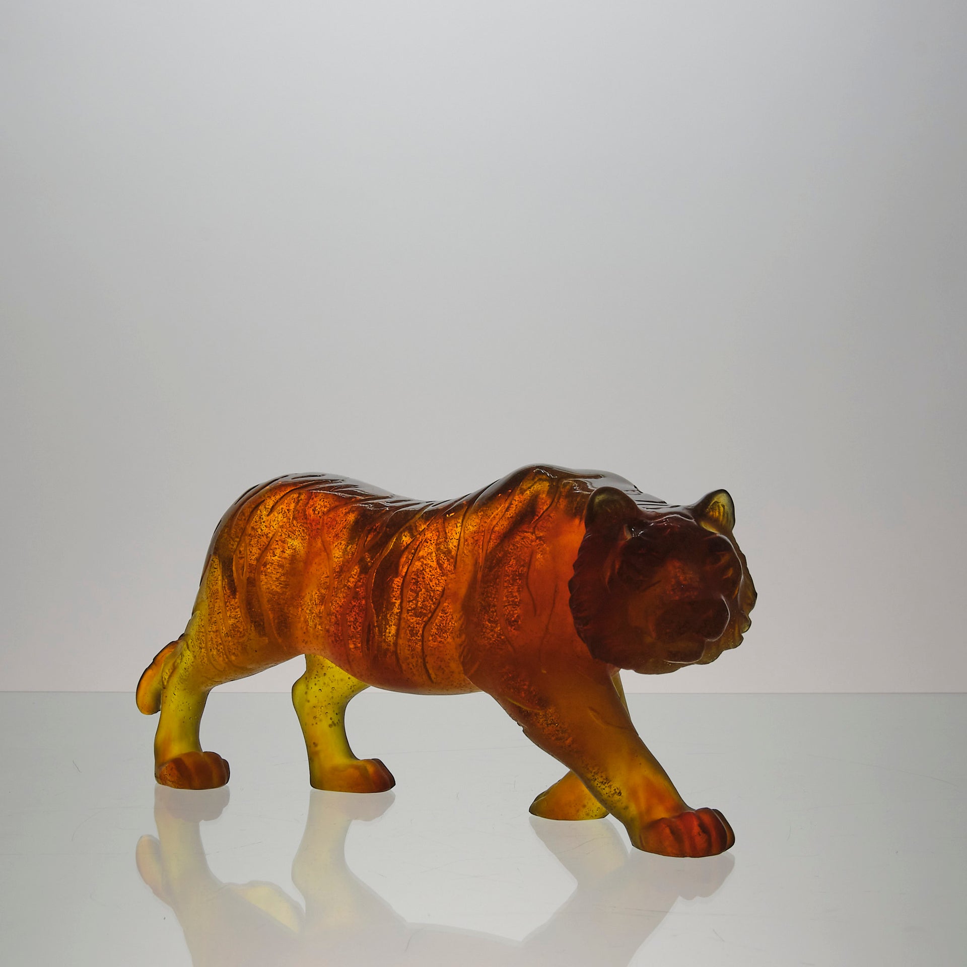 Daum Tiger - Daum Pate De Verre Glass - Hickmet Fine Arts 