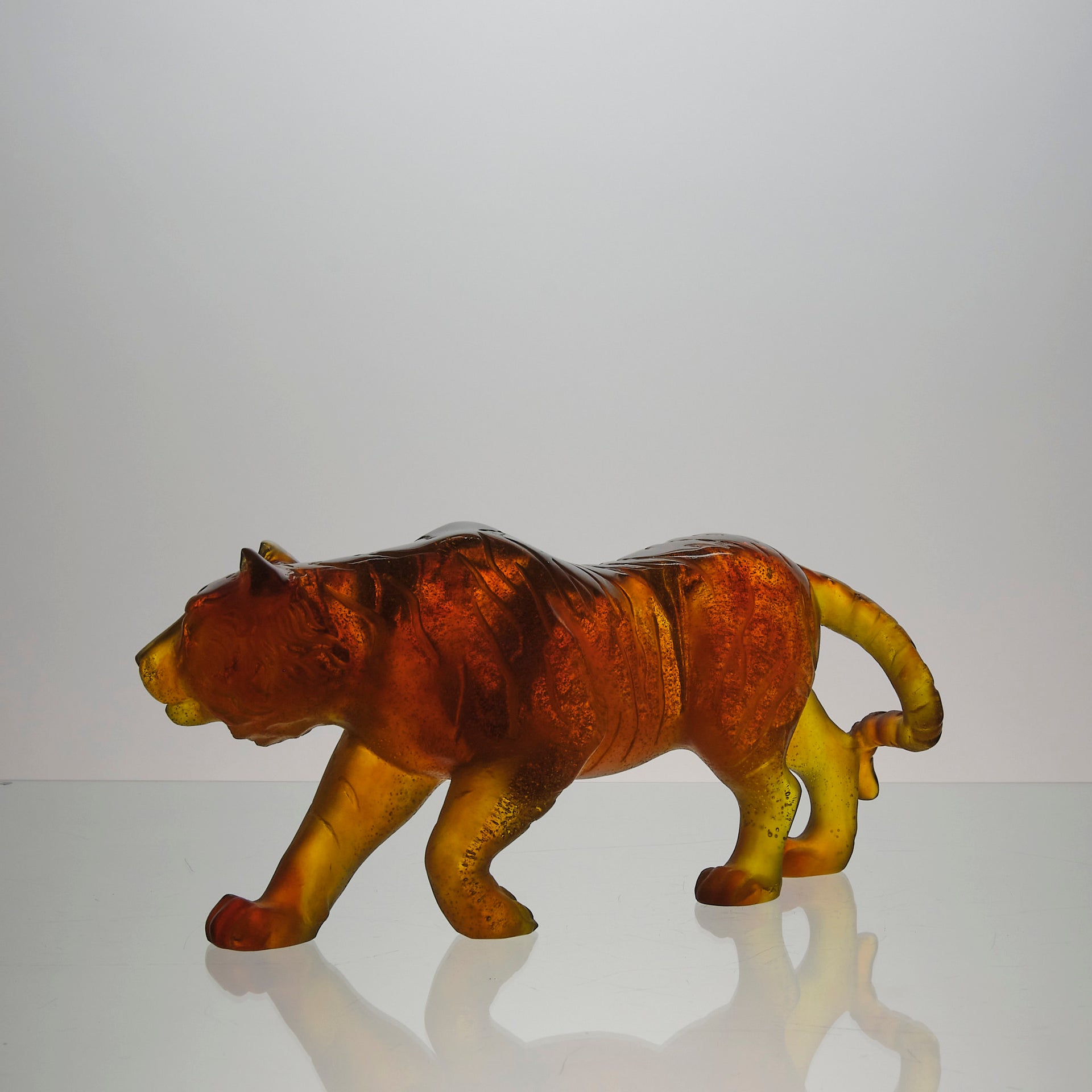 Daum Tiger - Daum Pate De Verre Glass - Hickmet Fine Arts 