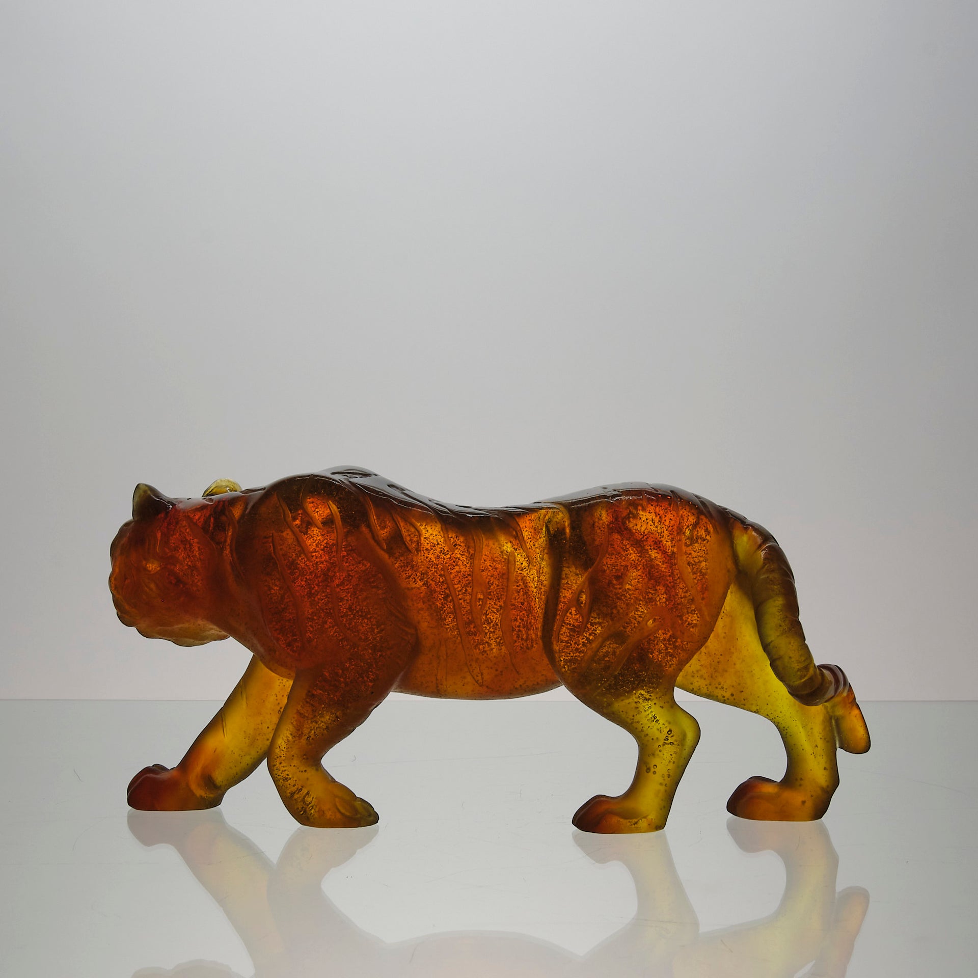 Daum Tiger - Daum Pate De Verre Glass - Hickmet Fine Arts 