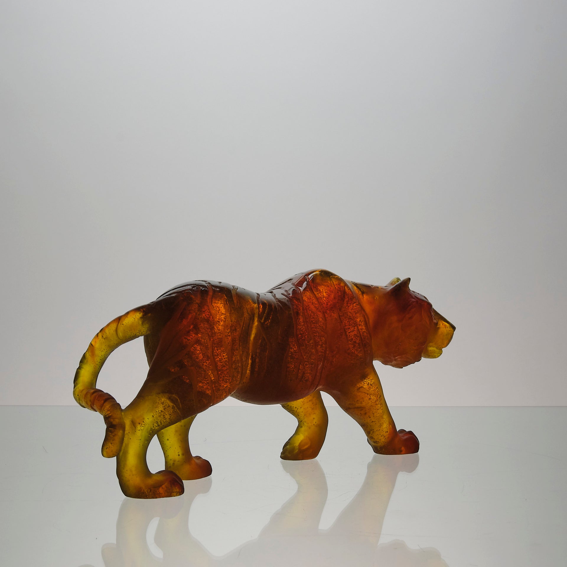 Daum Tiger - Daum Pate De Verre Glass - Hickmet Fine Arts 