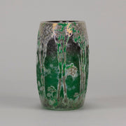 Daum Green Landscape Vase - Art Nouveau Glass - Hickmet Fine Arts