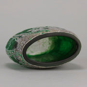 Daum Green Landscape Vase - Art Nouveau Glass - Hickmet Fine Arts