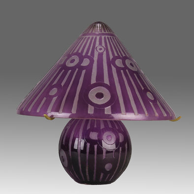 Daum Lamp - Art Deco Daum Glass - Hickmet Fine Arts