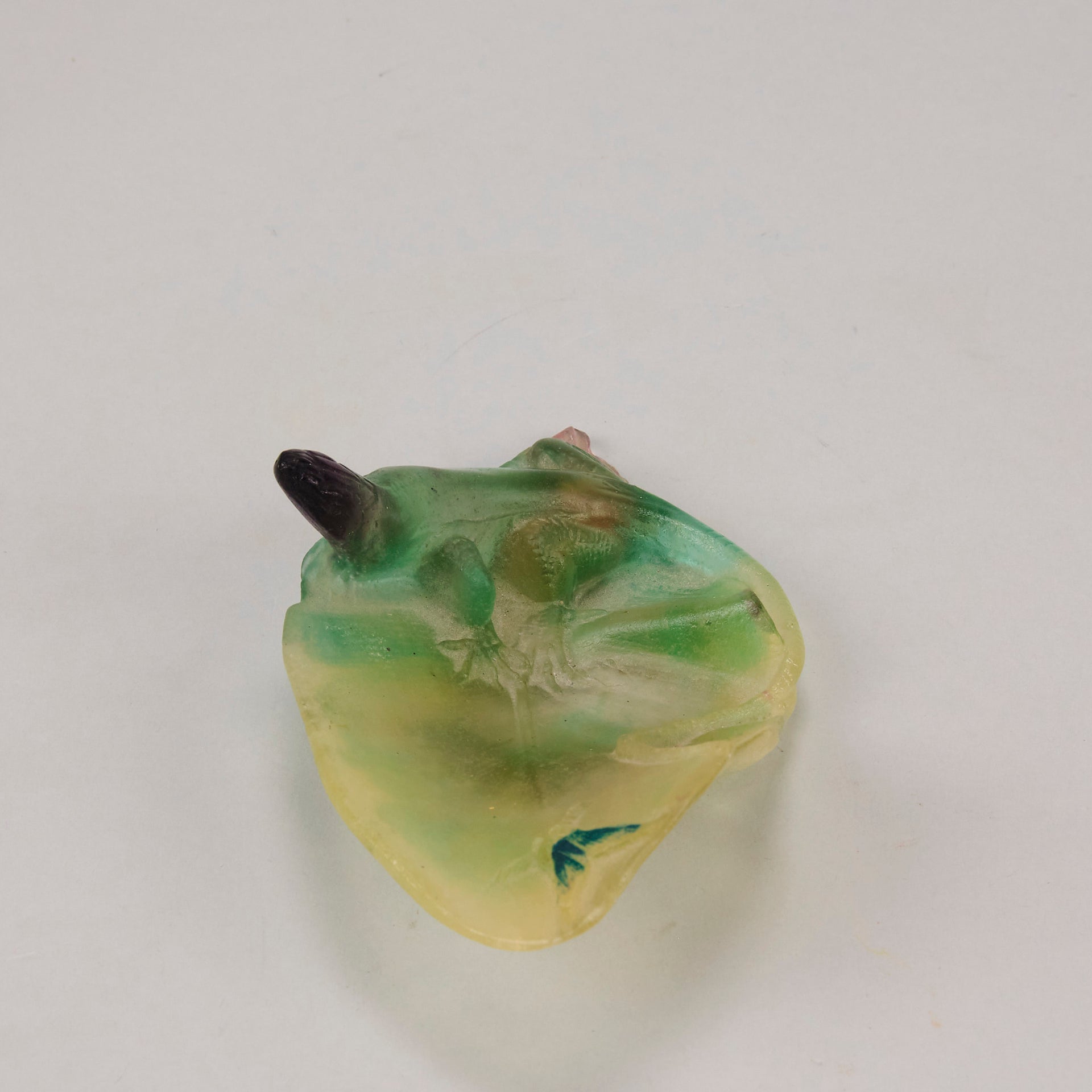 Daum pate de verre Lizard Tray