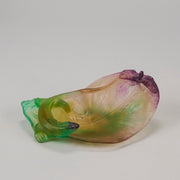 Daum Pate de verre Lizard and Butterfly Vide Poche