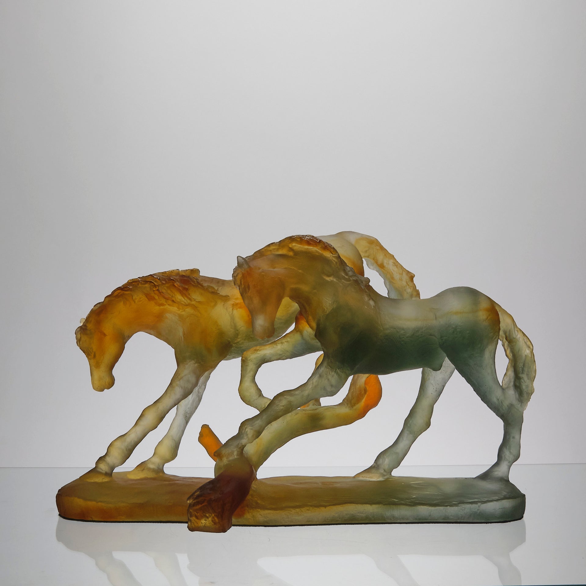 Chevaux d'Amour or Love Horses pate de verre glass limited edition by Daum