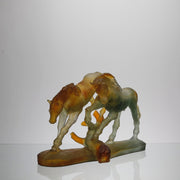 Chevaux d'Amour or Love Horses pate de verre glass limited edition by Daum