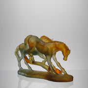 Chevaux d'Amour or Love Horses pate de verre glass limited edition by Daum