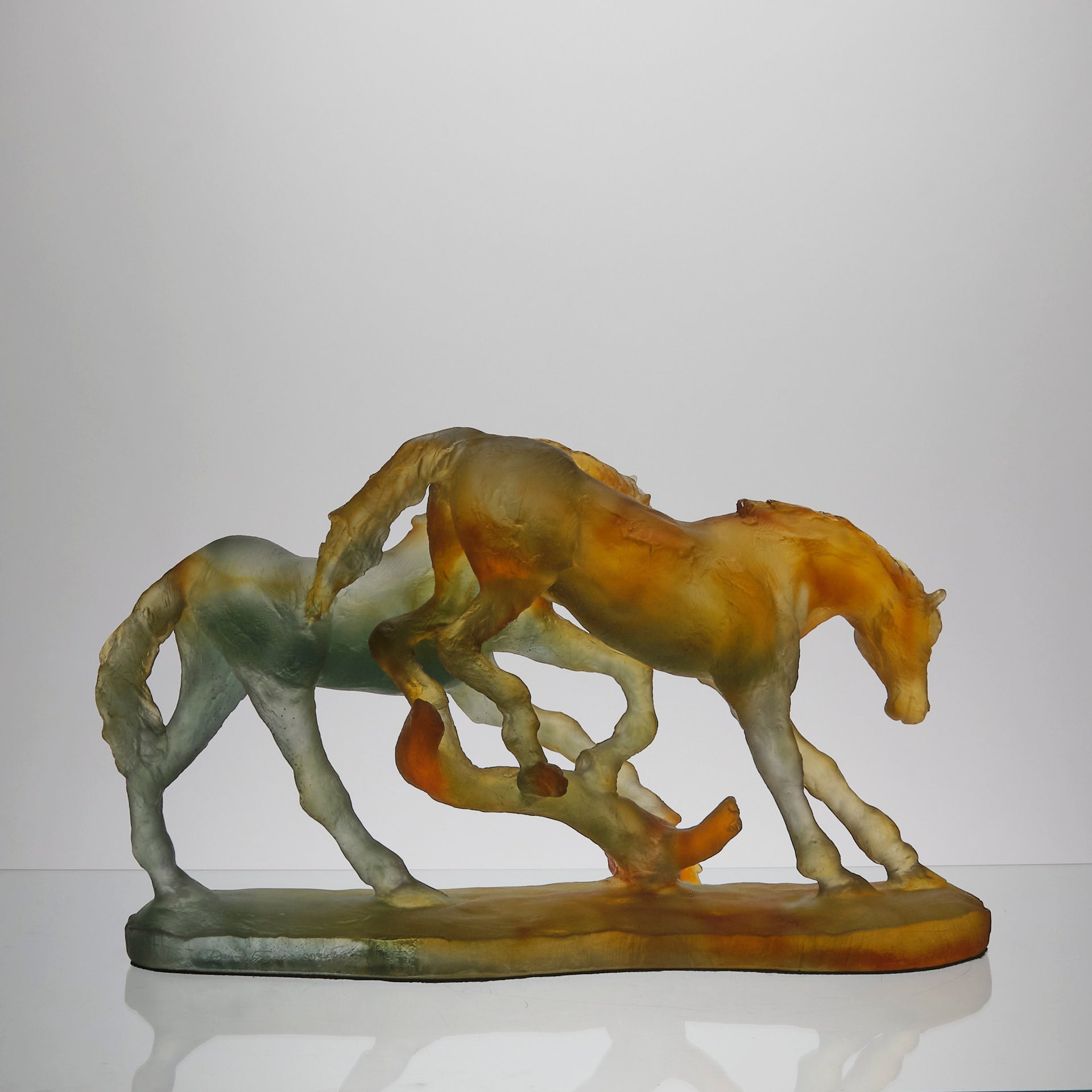 Chevaux d'Amour or Love Horses pate de verre glass limited edition by Daum