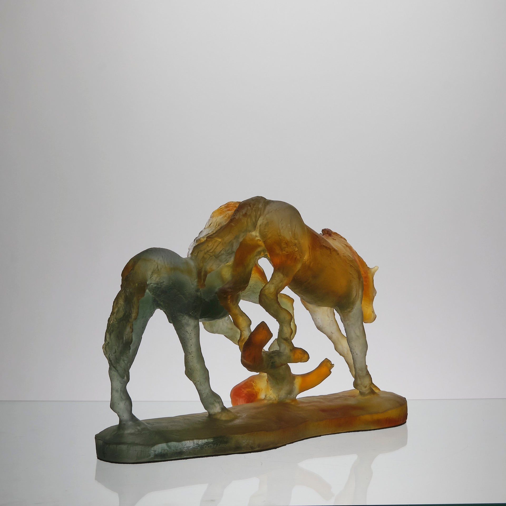 Chevaux d'Amour or Love Horses pate de verre glass limited edition by Daum
