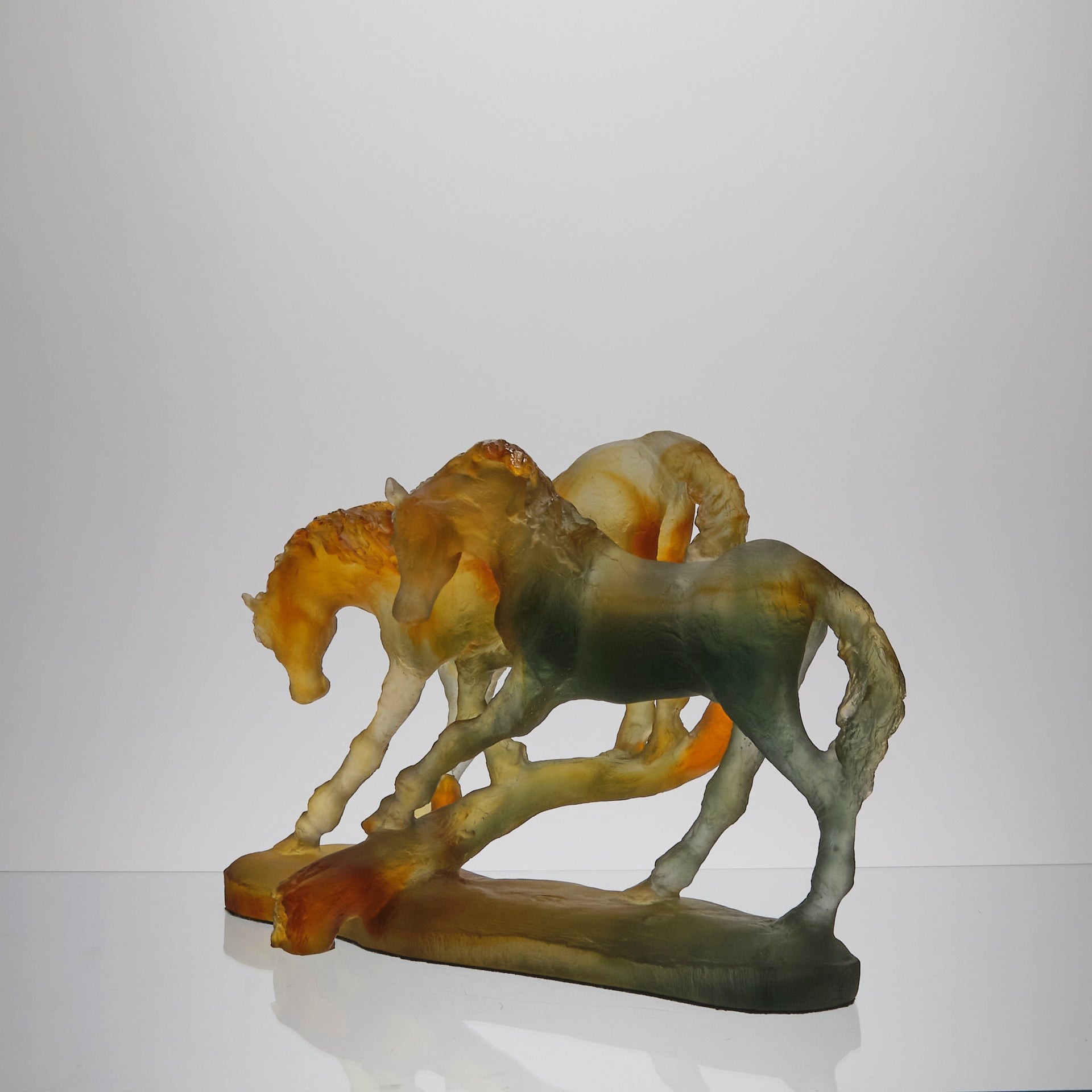 Chevaux d'Amour or Love Horses pate de verre glass limited edition by Daum