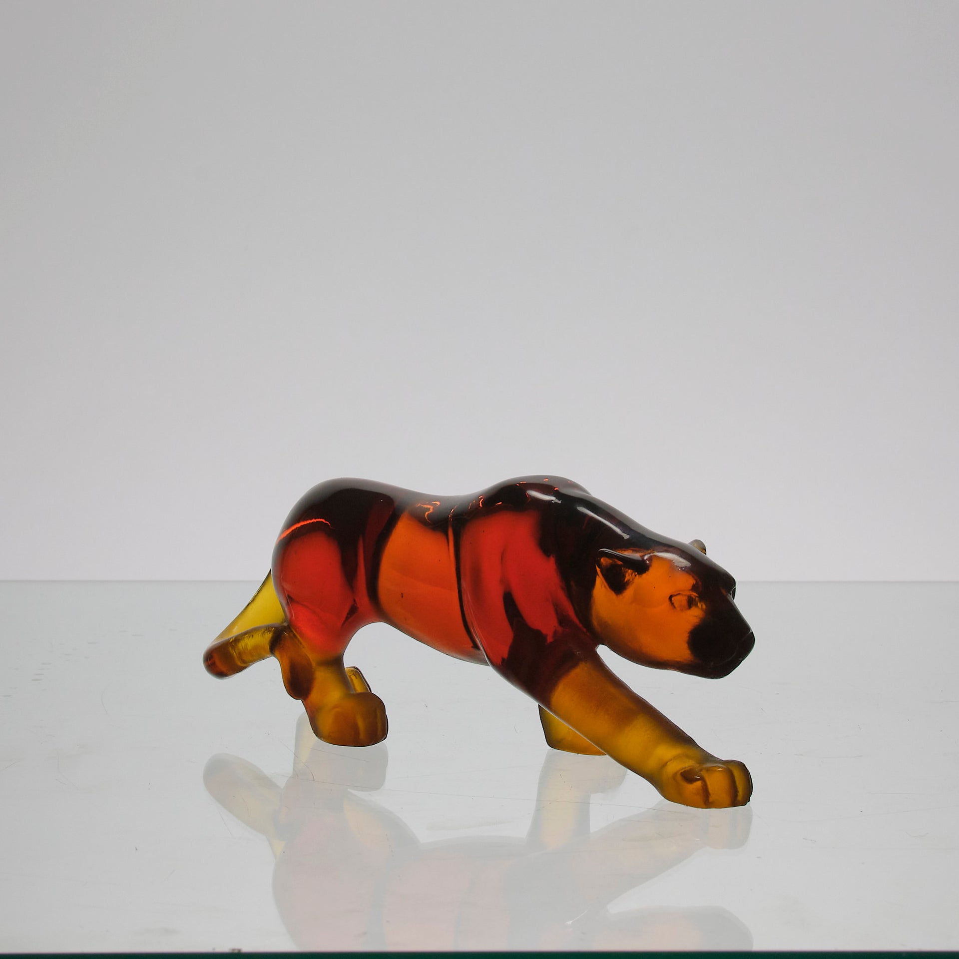 Small pate de verre panther by Daum