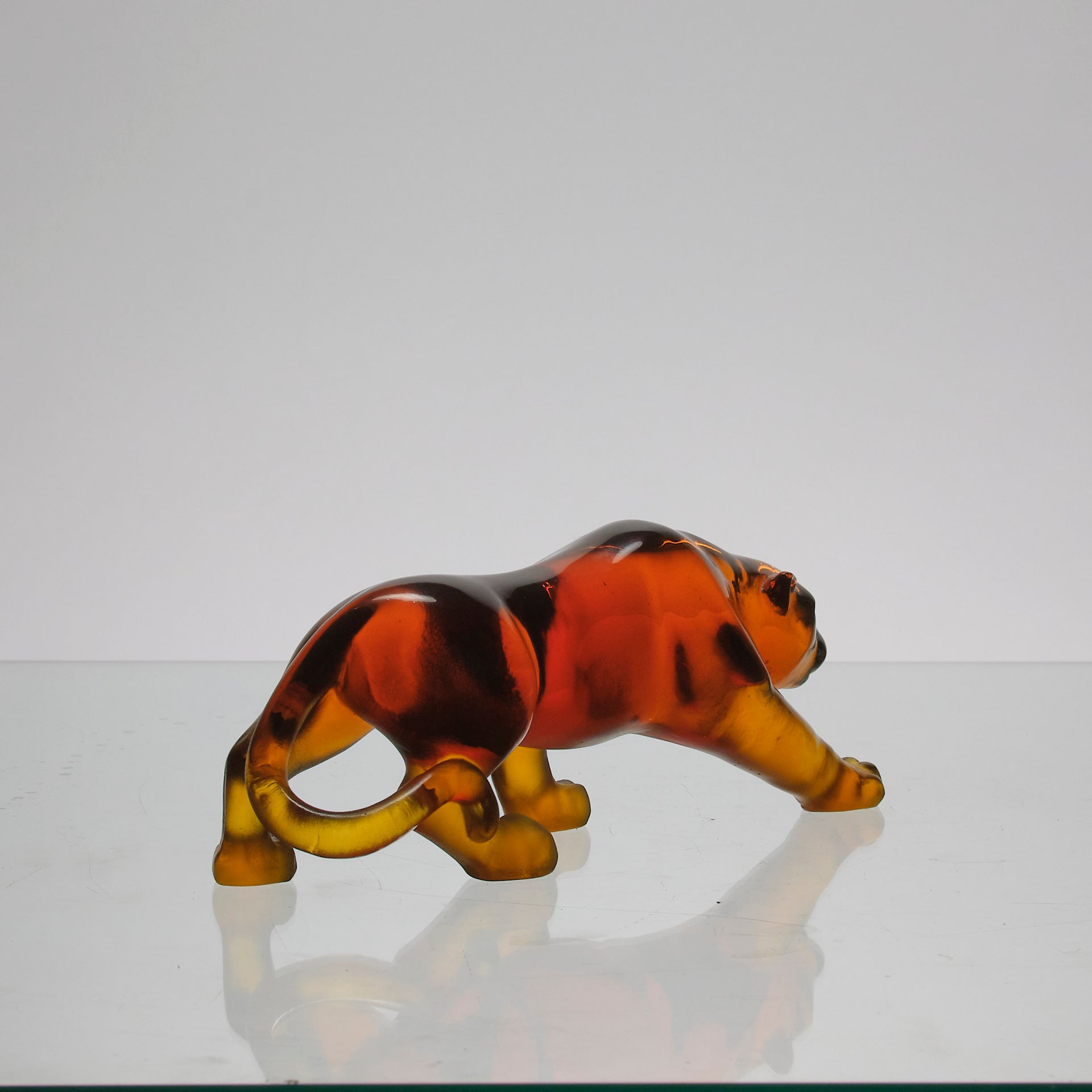 Small pate de verre panther by Daum