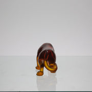 Small pate de verre panther by Daum