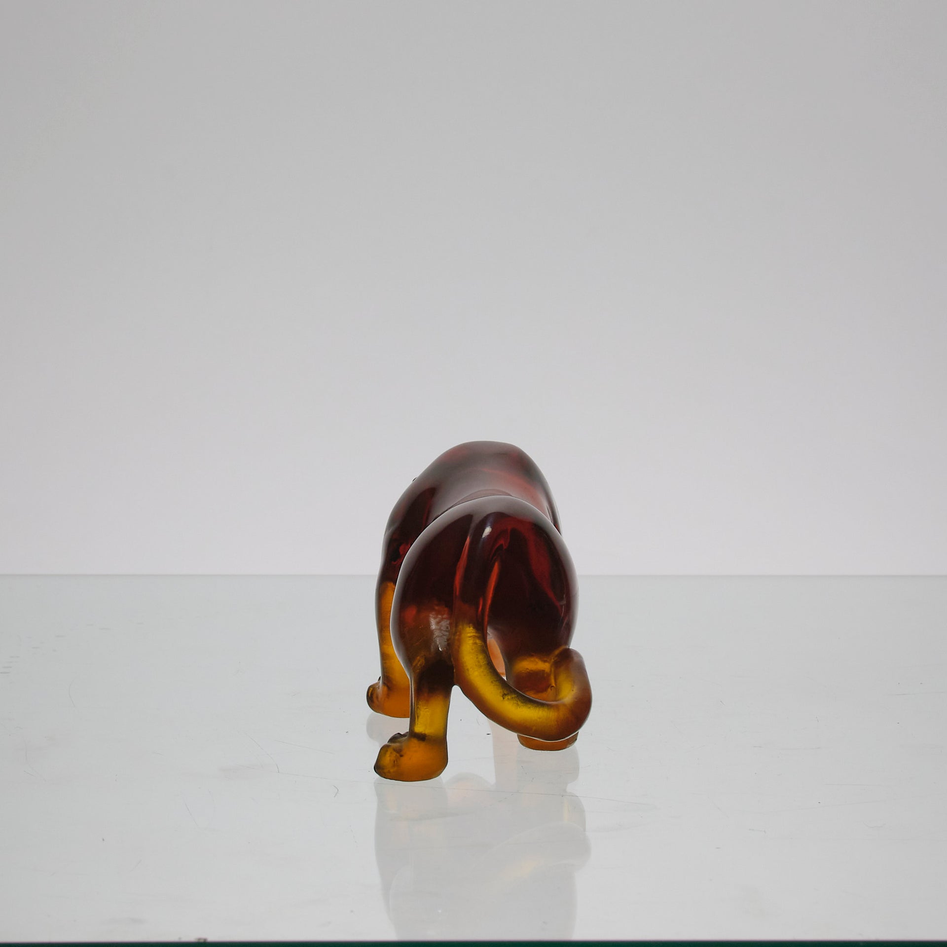 Small pate de verre panther by Daum
