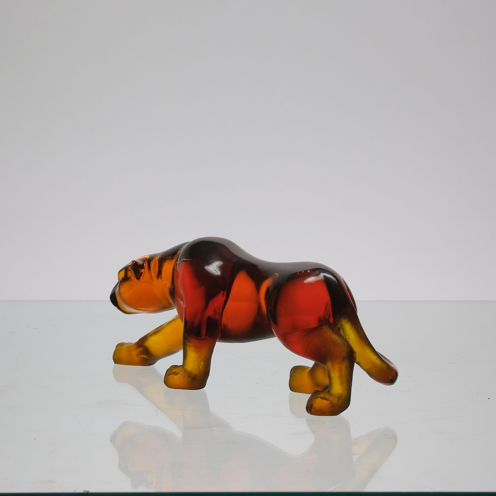 Small pate de verre panther by Daum