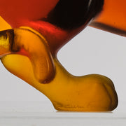 Small pate de verre panther by Daum