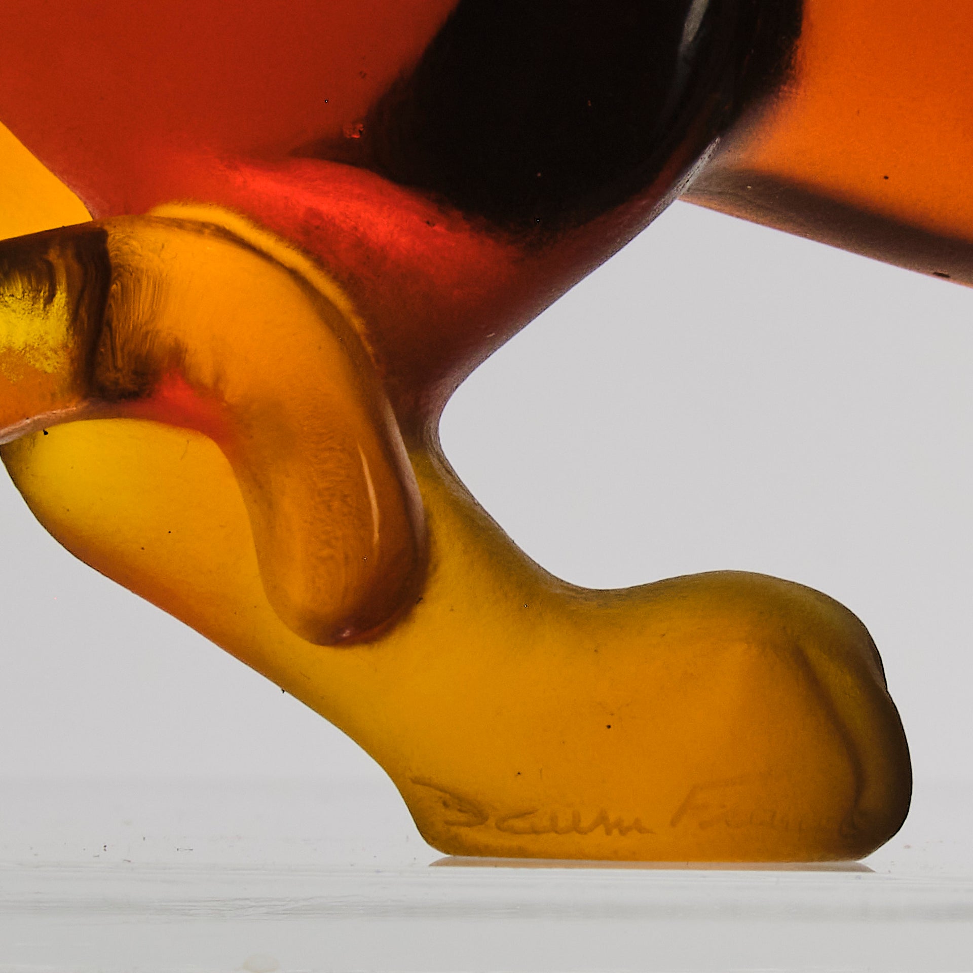 Small pate de verre panther by Daum