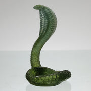 Daum Pate de verre glass rearing cobra snake
