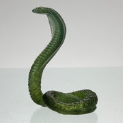 Daum Pate de verre glass rearing cobra snake