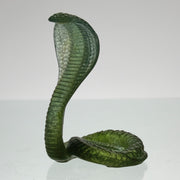 Daum Pate de verre glass rearing cobra snake