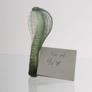 Daum Pate de verre glass rearing cobra snake