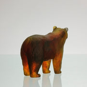 Amber pate de verre Bear by Daum