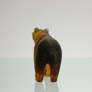 Amber pate de verre Bear by Daum