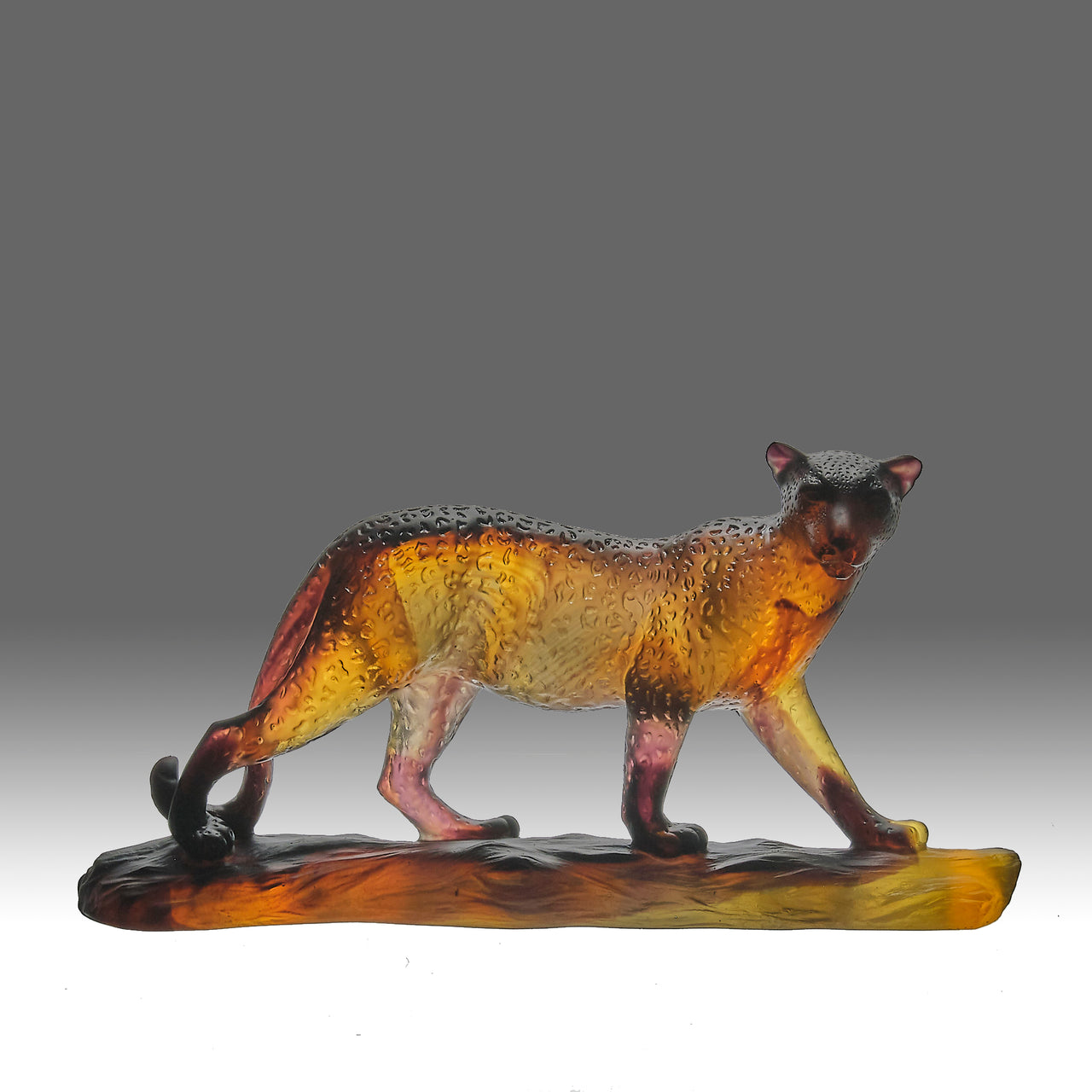 Daum pate de verre leopard