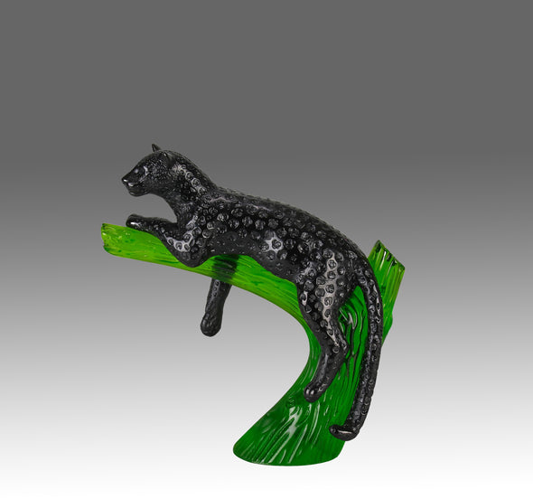 Daum Panther on a Branch - Daum Glass - Hickmet Fine Arts 