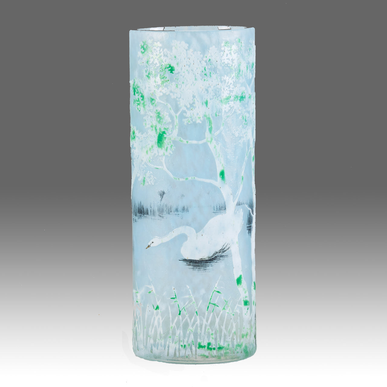 "Swan Landscape" by Daum Frères