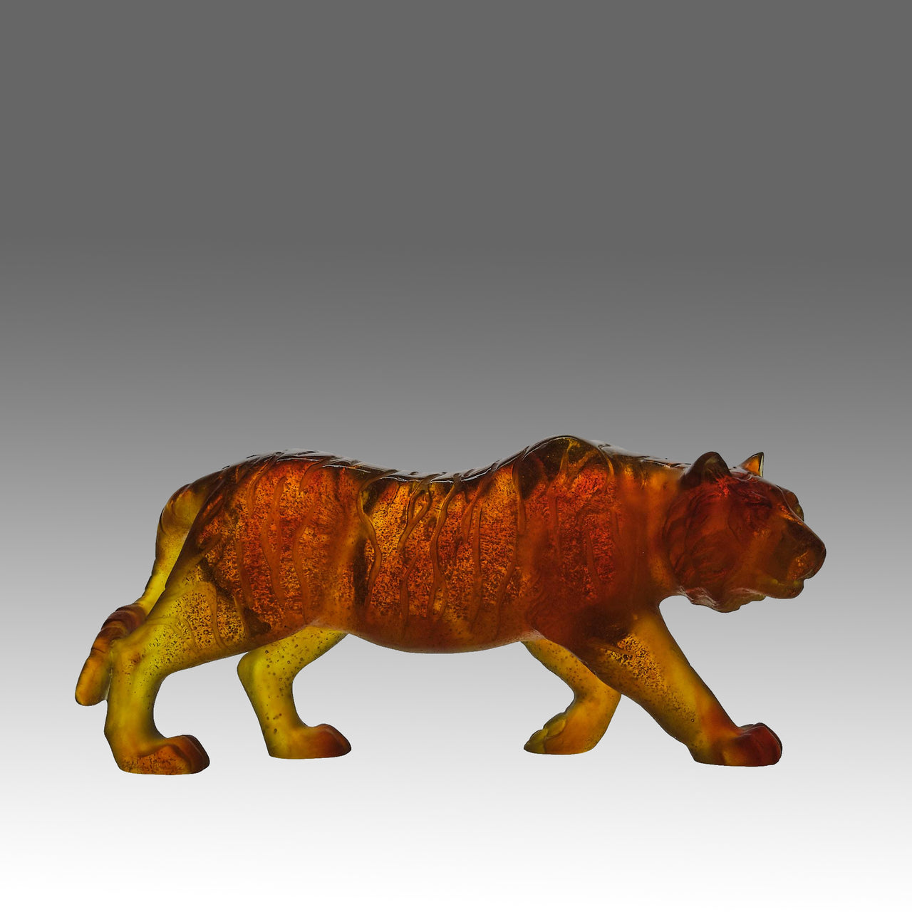 Daum Tiger - Daum Pate De Verre Glass - Hickmet Fine Arts 