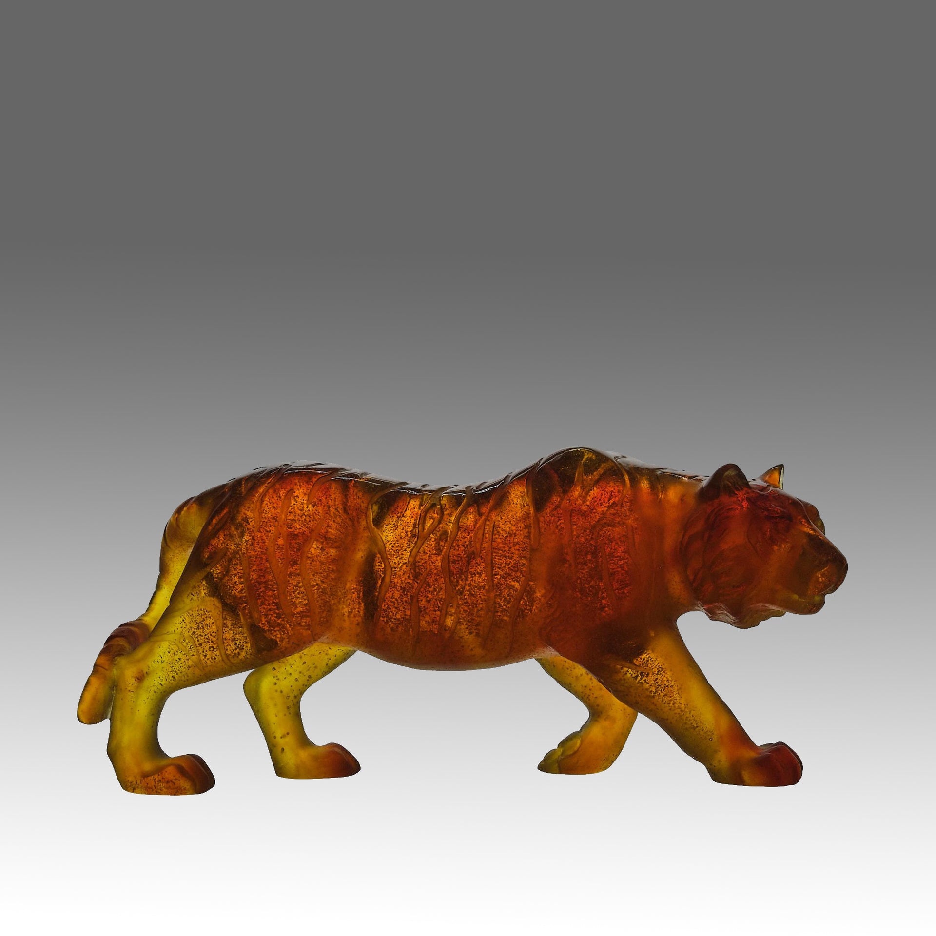Daum Tiger - Daum Pate De Verre Glass - Hickmet Fine Arts 