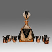 Czech Glass 'Art Deco Decanter Set' - Hickmet Fine Arts