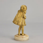 Chiparus Dancer Child and Doll - Art Deco Bronze - Hickmet Fine Arts