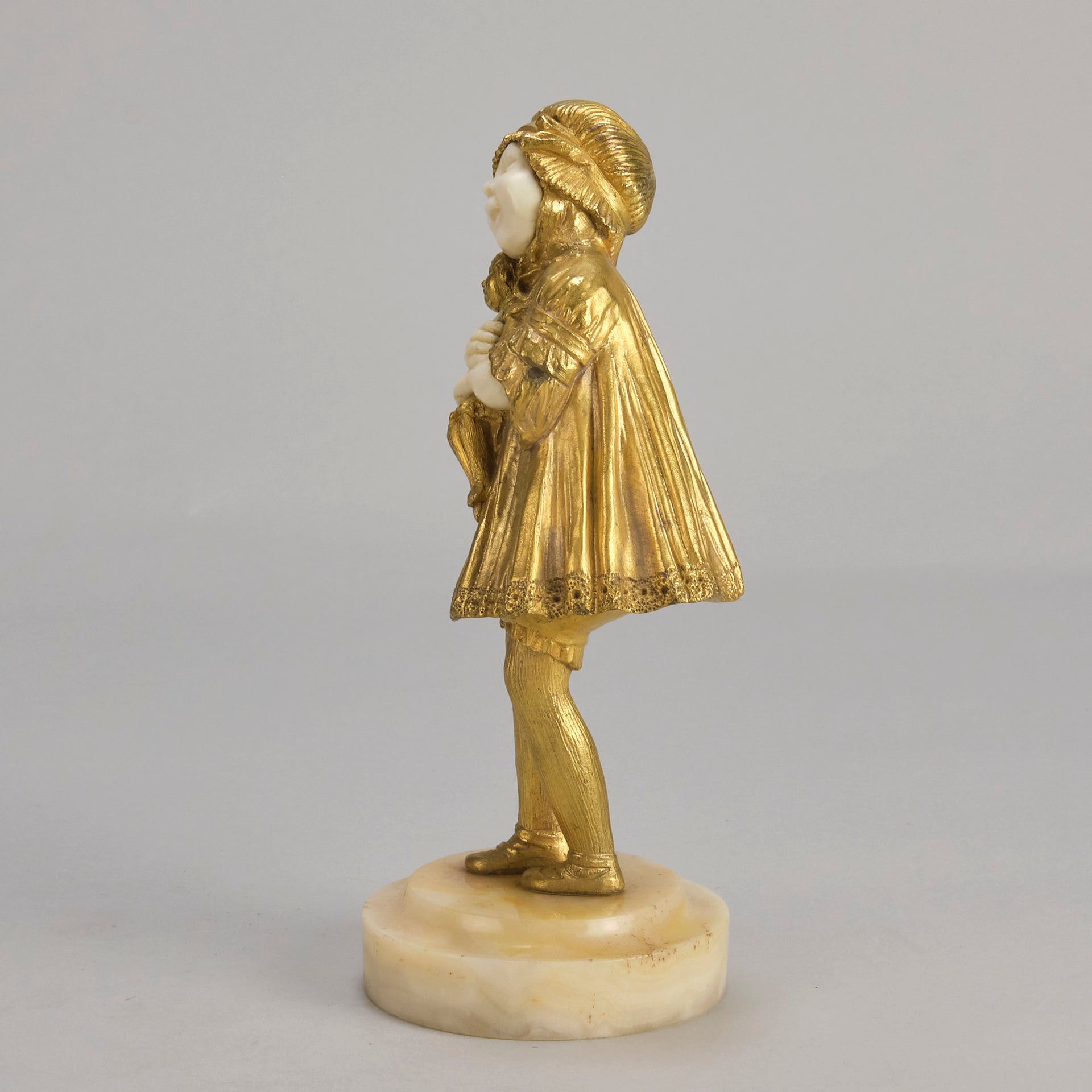 Chiparus Dancer Child and Doll - Art Deco Bronze - Hickmet Fine Arts