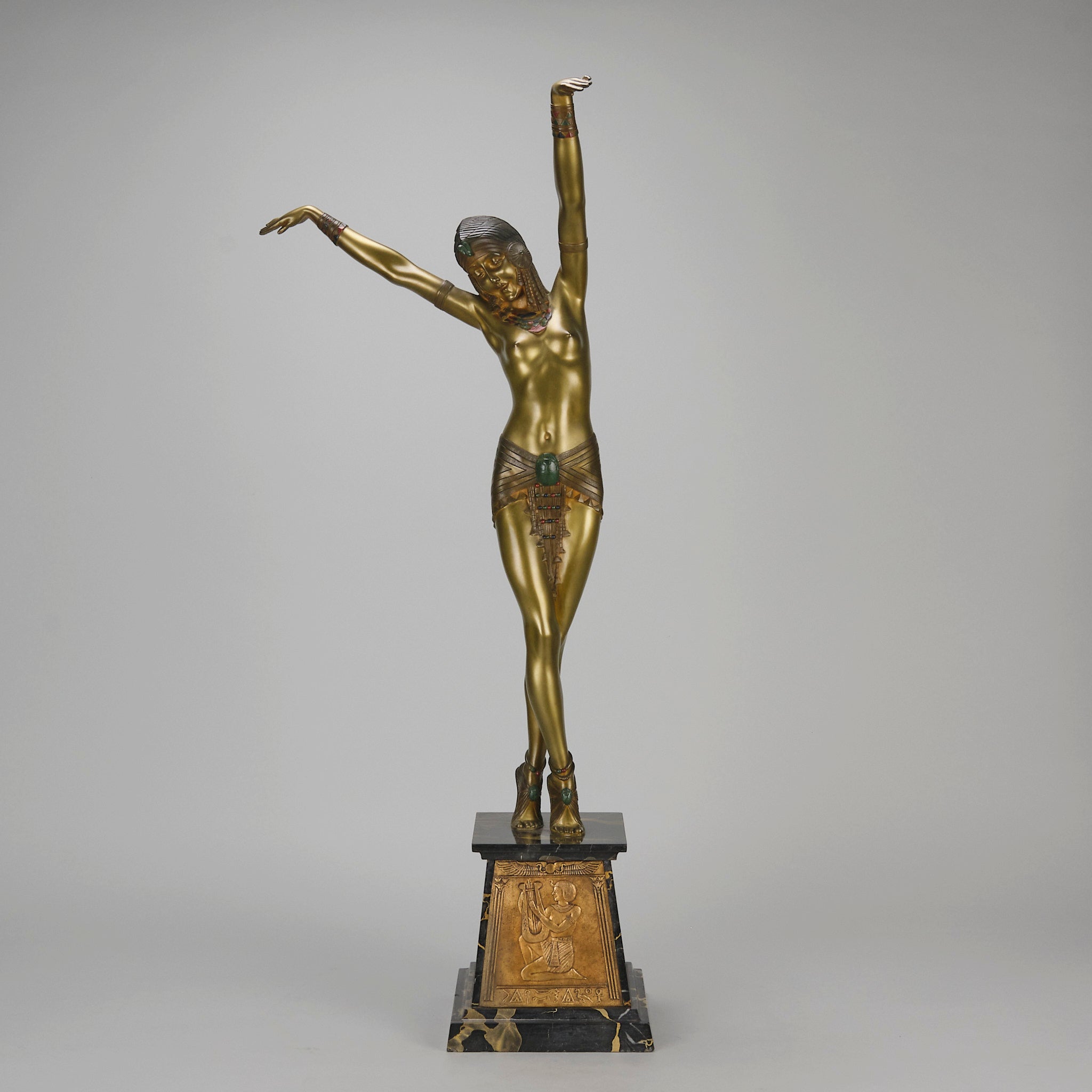 k*n様 Chiparus エジプトの踊り子 Chiparus Egyptian Dancer - Demetre Chiparus Bronze - Hickmet Fine Arts