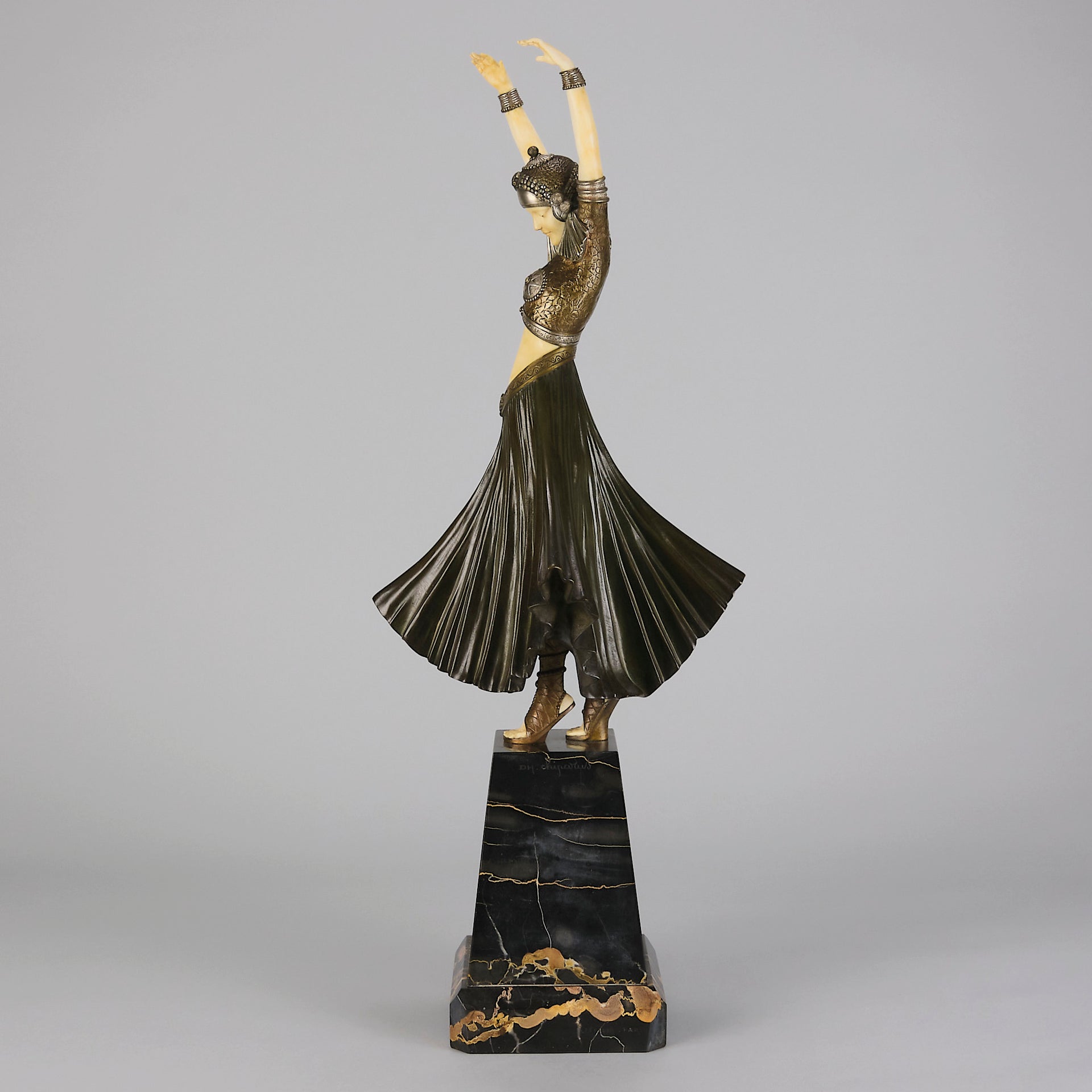 Chiparus Hindu Dancer - Demetre Chiparus Bronze - Hickmet Fine Arts
