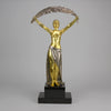 Chiparus Lady with Palm - Art Deco Figurines - Hickmet Fine Arts