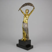 Chiparus Lady with Palm - Art Deco Figurines - Hickmet Fine Arts