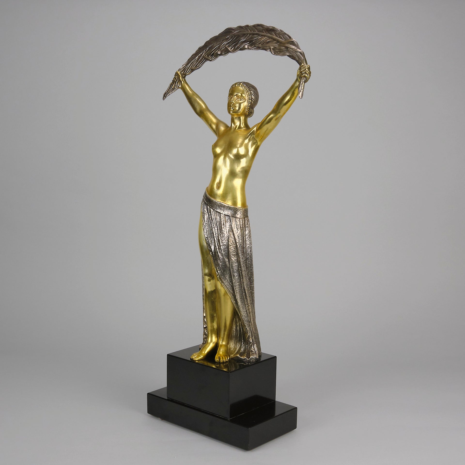 Chiparus Lady with Palm - Art Deco Figurines - Hickmet Fine Arts