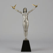 Chiparus Lady with Doves - Art Deco Figurines - Hickmet Fine Arts