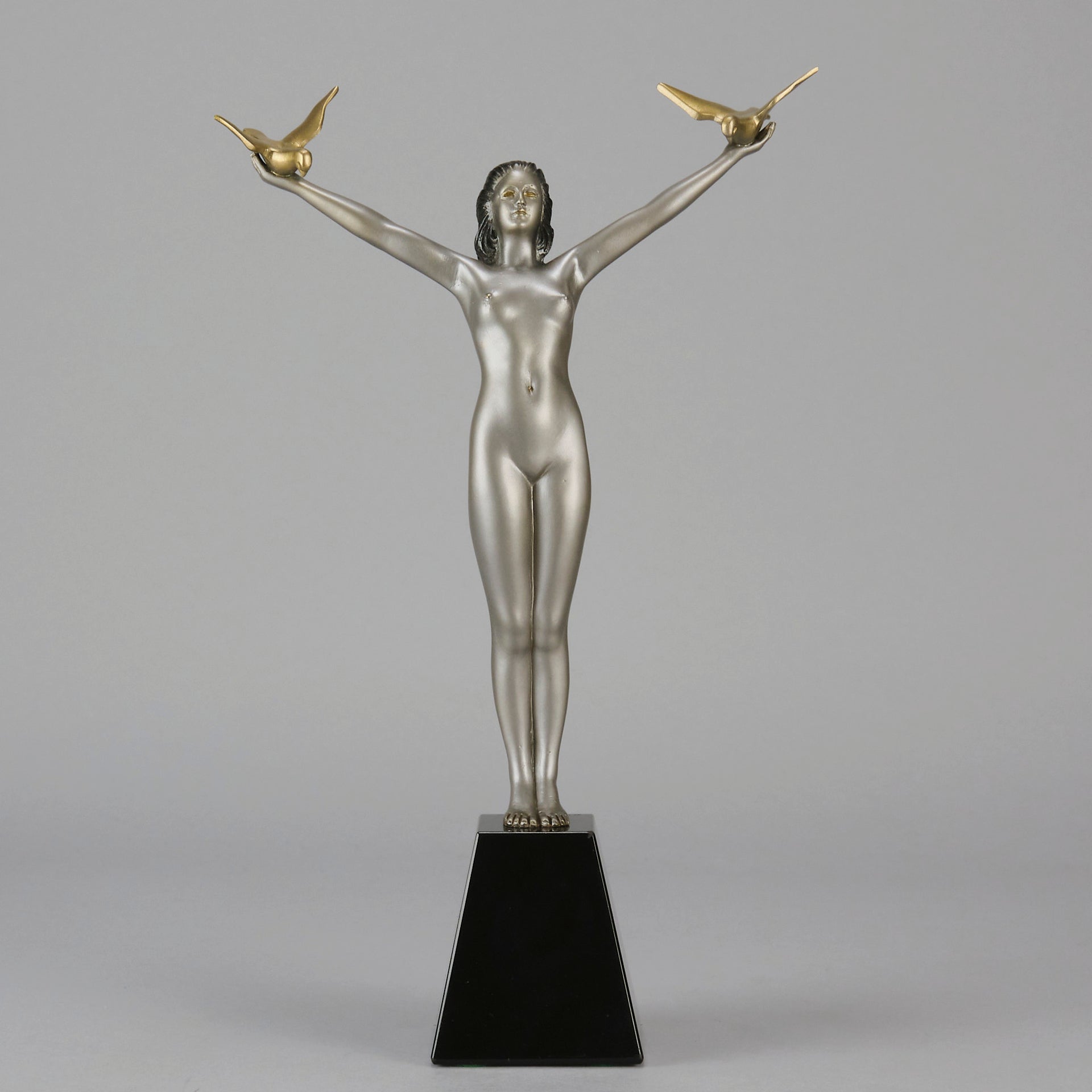 Chiparus Lady with Doves - Art Deco Figurines - Hickmet Fine Arts