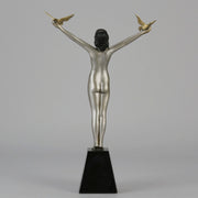 Chiparus Lady with Doves - Art Deco Figurines - Hickmet Fine Arts